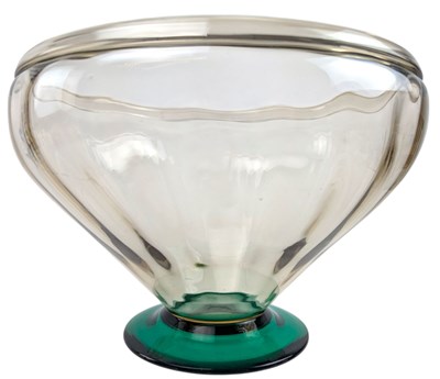 Lot 175 - LARGE EARLY TO MID CENTURY GLASS CENTREPIECE VASE