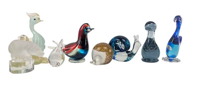 Lot 97 - MIXED SELECTION OF 20TH CENTURY STUDIO ART GLASS ANIMALS