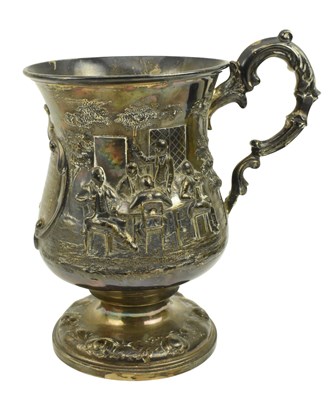 Lot 4 - OVERSIZED MID 19TH CENTURY VICTORIAN HALLMARKED SILVER TROPHY