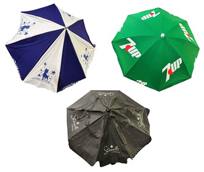 Lot 62 - THREE NEW OLD STOCK PUB ADVERTISING PARASOLS