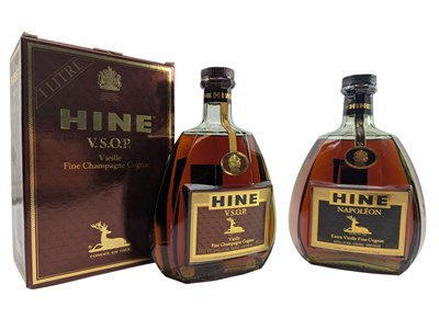Lot 190 - TWO HINE'S VIEILLE FINE COGNAC BOTTLES, V.S.O.P. & NAPOLEON