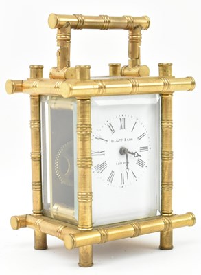 Lot 114 - VICTORIAN AESTHETIC MOVEMENT BRASS BAMBOO CARRIAGE CLOCK