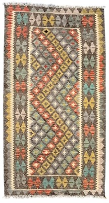 Lot 418 - 20TH CENTURY TURKISH ANATOLIAN KILIM FLOOR CARPET RUG
