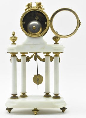 Lot 51 - MOUGIN - FRENCH GARNITURE DE CHEMINEE - PORTICO CLOCK GARNITURE