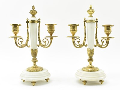 Lot 51 - MOUGIN - FRENCH GARNITURE DE CHEMINEE - PORTICO CLOCK GARNITURE