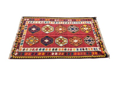 Lot 742 - 20TH CENTURY SOUTH WEST PERSIAN QASHGAI KILIM