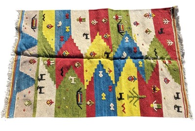 Lot 730 - 20TH CENTURY SOUTH WEST PERSIAN QASHGAI KILIM