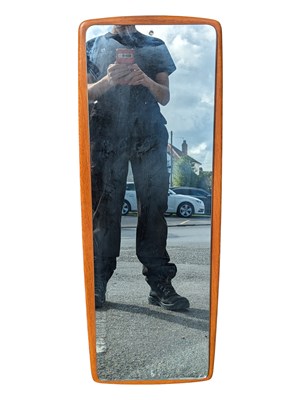 Lot 578 - BRITISH MODERN DESIGN - MID CENTURY TEAK ATOMIC WALL MIRROR
