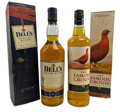 Lot 209 - TWO BOTTLES OF SCOTCH BLENDED WHISKY, BELL'S SPECIAL BLEND & FAMOUS GROUSE