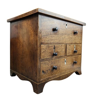 Lot 319 - 19TH CENTURY MAHOGANY APPRENTICE PIECE CHEST