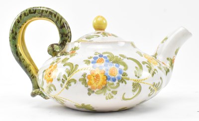 Lot 158 - BELIEVED ULISSE CANTAGALLI - 19TH CENTURY MAJOLICA TEAPOT