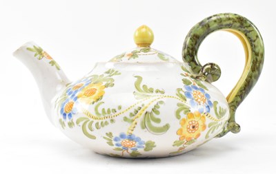 Lot 158 - BELIEVED ULISSE CANTAGALLI - 19TH CENTURY MAJOLICA TEAPOT