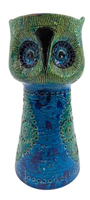 Lot 150 - ALDO LONDI FOR BITOSSI - VINTAGE MID CENTURY 1960S STUDIO ART POTTERY OWL FIGURINE