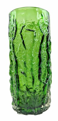 Lot 30 - BAXTER FOR WHITEFRIARS - NO. 9691 - BARK EFFECT MEADOW GREEN VASE