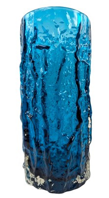 Lot 7 - BAXTER FOR WHITEFRIARS - NO. 9691 - BARK EFFECT KINGFISHER BLUE VASE