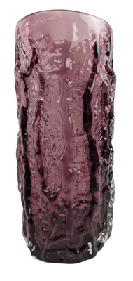 Lot 40 - BAXTER FOR WHITEFRIARS - NO. 9691 - BARK EFFECT AUBERGINE VASE