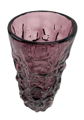 Lot 72 - BAXTER FOR WHITEFRIARS - NO. 9690 - BARK EFFECT AUBERGINE VASE