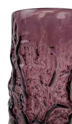 Lot 72 - BAXTER FOR WHITEFRIARS - NO. 9690 - BARK EFFECT AUBERGINE VASE