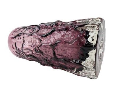 Lot 72 - BAXTER FOR WHITEFRIARS - NO. 9690 - BARK EFFECT AUBERGINE VASE