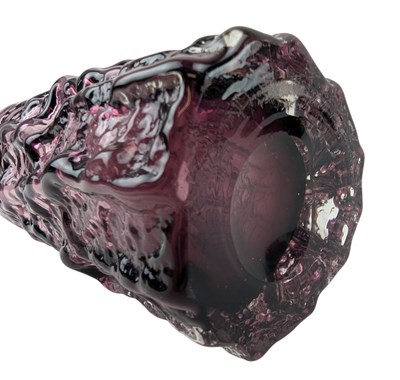 Lot 72 - BAXTER FOR WHITEFRIARS - NO. 9690 - BARK EFFECT AUBERGINE VASE