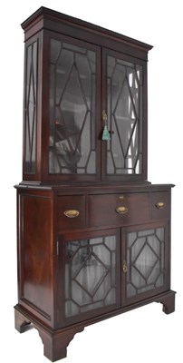 Lot 491 - GEORGE III MAHOGANY & ASTRAGAL GLAZED LIBRARY BOOKCASE