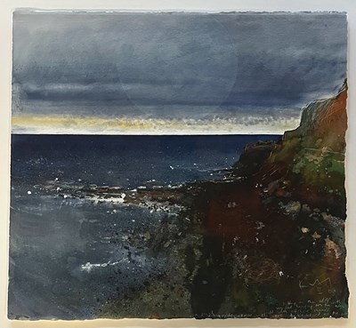 Lot 335 - KURT JACKSON (B. 1961) - SITTING ON THE CLIFF WITH MY FEET..., 2005 - MIXED MEDIA ON PAPER