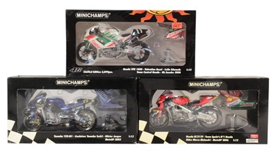 Lot 24 - DIECAST - MINICHAMPS 1/12 SCALE MOTORBIKES