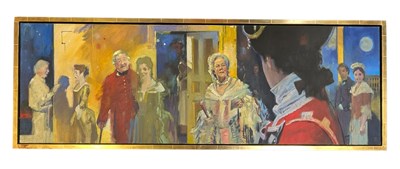 Lot 360 - DAVID COBLEY (B. 1954) - STEPHANIE COLE AND FRIENDS, 2005 - OIL ON CANVAS