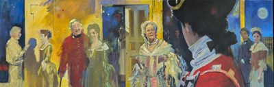 Lot 360 - DAVID COBLEY (B. 1954) - STEPHANIE COLE AND FRIENDS, 2005 - OIL ON CANVAS