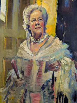 Lot 360 - DAVID COBLEY (B. 1954) - STEPHANIE COLE AND FRIENDS, 2005 - OIL ON CANVAS