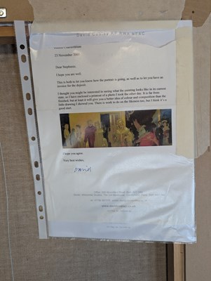 Lot 360 - DAVID COBLEY (B. 1954) - STEPHANIE COLE AND FRIENDS, 2005 - OIL ON CANVAS