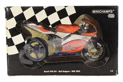 Lot 20 - DIECAST - MINICHAMPS 1/6 SCALE DUCATI 988 F01 NEIL HODGSON