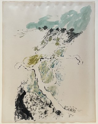 Lot 385 - WILLIAM CROZIER (1930-2011) - UNTITLED COMPOSITION, 1963 - GOUACHE & WATERCOLOUR
