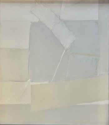 Lot 430 - IAN MCKENZIE SMITH RSA (B. 1935) - SHORE MARKER (BLEACH), 1965 - OIL ON BOARD