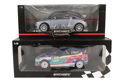 Lot 232 - DIECAST - X2 BOXED MINICHAMPS 1/18 SCALE DIECAST MODELS