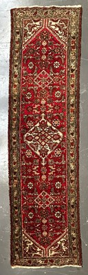 Lot 524 - EARLY 20TH CENTURY PERSIAN ISLAMIC BIJAR RUNNER RUG