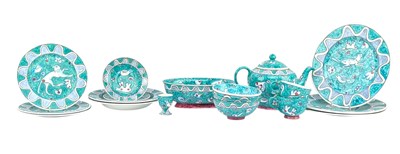 Lot 44 - CLAUDIA MEYNELL - COLLECTION OF 20TH CENTURY HAND PAINTED CHINA PART SERVICE