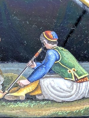 Lot 2 - FOUR ITALIAN 19TH CENTURY MOUNTED PIETRA DURA MICROMOSAIC PANELS