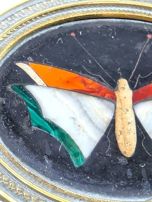 Lot 2 - FOUR ITALIAN 19TH CENTURY MOUNTED PIETRA DURA MICROMOSAIC PANELS