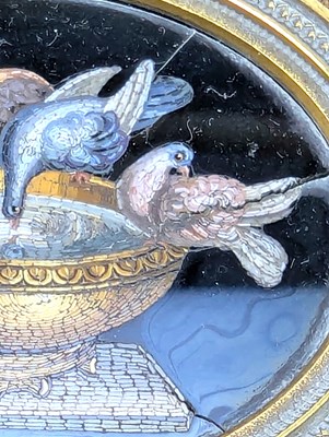 Lot 2 - FOUR ITALIAN 19TH CENTURY MOUNTED PIETRA DURA MICROMOSAIC PANELS