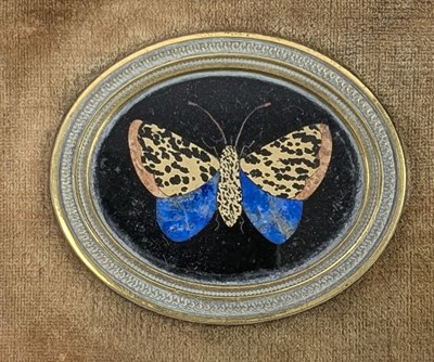 Lot 2 - FOUR ITALIAN 19TH CENTURY MOUNTED PIETRA DURA MICROMOSAIC PANELS