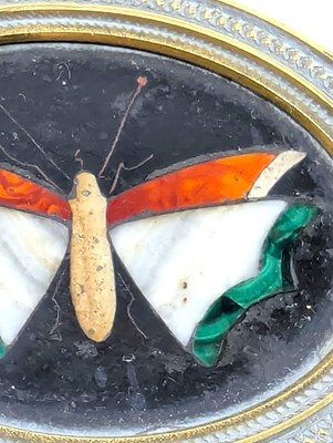 Lot 2 - FOUR ITALIAN 19TH CENTURY MOUNTED PIETRA DURA MICROMOSAIC PANELS