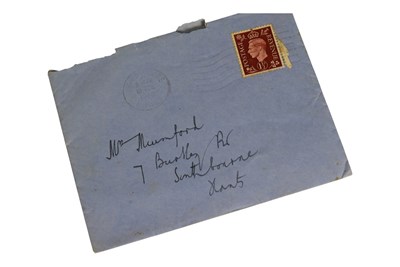 Lot 236 - POETRY - WALTER DE LA MARE (D.1956) - HANDWRITTEN POEM + LETTERS