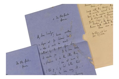 Lot 236 - POETRY - WALTER DE LA MARE (D.1956) - HANDWRITTEN POEM + LETTERS