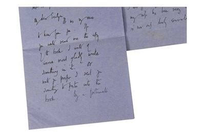 Lot 236 - POETRY - WALTER DE LA MARE (D.1956) - HANDWRITTEN POEM + LETTERS