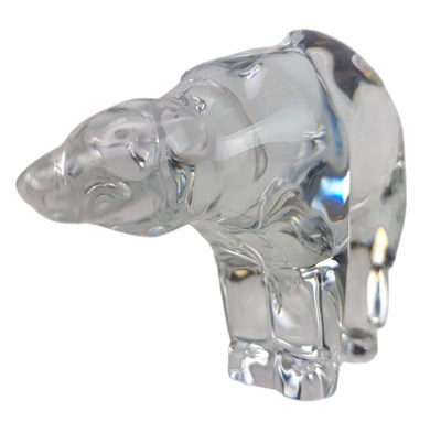Lot 62 - BACCARAT, FRANCE - CRYSTAL CLEAR GLASS POLAR BEAR FIGURE