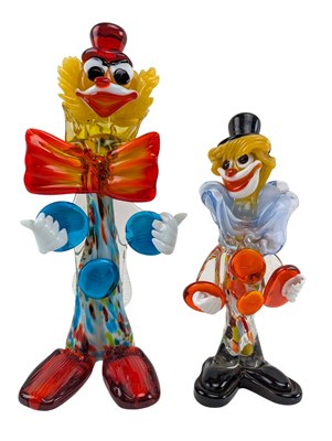 Lot 171 - FIVE VINTAGE MID CENTURY ITALIAN MURANO GLASS CLOWN FIGURES