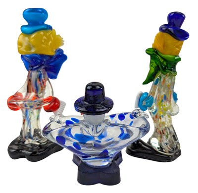 Lot 171 - FIVE VINTAGE MID CENTURY ITALIAN MURANO GLASS CLOWN FIGURES