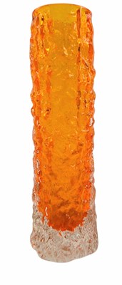 Lot 114 - BAXTER FOR WHITEFRIARS - TEXTURED RANGE FINGER VASE - NO. 9729 IN TANGERINE