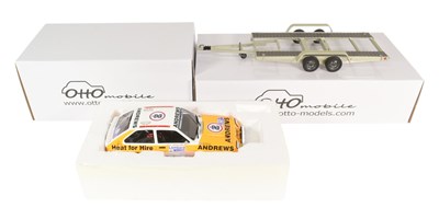Lot 75 - OTTO MODELS - 1/18 SCALE RESIN VAUXHALL CHEVETTE & TRAILER